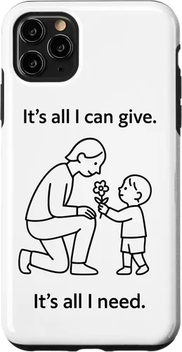 Vista 13 de Child Giving Flower to Parent Minimal Symbolic Love Design Case for iPhone 16