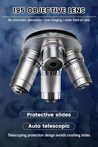 Vista 3 de Microscopios trinoculares compuestos 40X-5000X trinocular para adultos, pantalla de visualización, accesorios para microscopio, microscopios