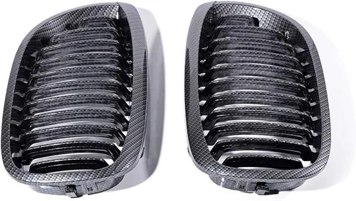 Vista 7 de CORP - Parrilla frontal de fibra de carbono izquierda y derecha, compatible con E46 serie 3 Coupé Cabriolet 2 puertas LCI Facelift