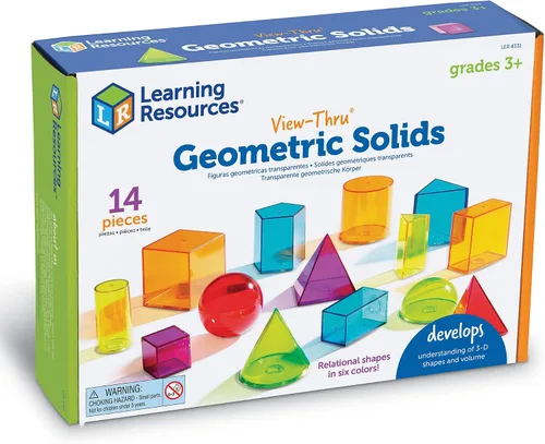 Vista 4 de Learning Resources ¡Sólidos geométricos visibles, sumérgete en formas! Un mar de geometría construible, desarrolla el reconocimiento de formas