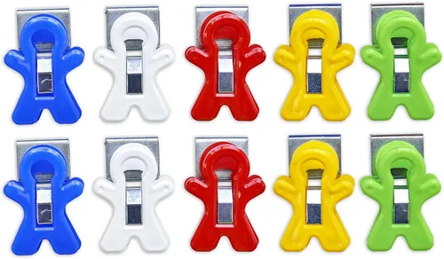 Vista 2 de The Pencil Grip Magnet Man - Cubo magnético con clip, varios colores, 40 piezas