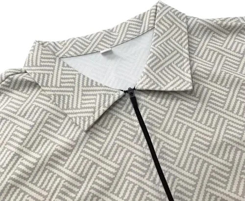 Vista 2 de BIRW Conjunto deportivo de 2 piezas para hombre, conjunto de pantalones cortos de verano de moda, camiseta polo casual de manga corta y pantalones
