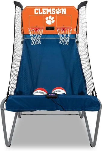 Vista 9 de Pop-A-Shot - Home Dual Shot with NCAA Graphics l Sensor Scoring l 16 Game Modes l 7 Balls l Foldable Storage l for All NCAA Fans