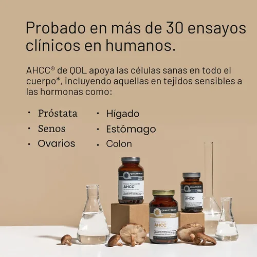 Vista 5 de Quality of life. Ahcc Kinoko Platinum. Extracto de hongos 0.026 oz 60 cápsulas, 812259003370, 1