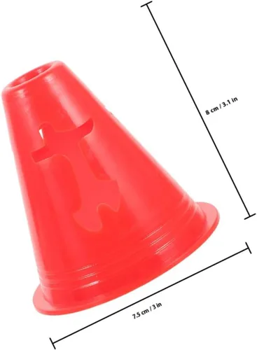 Vista 2 de GALPADA 20Pcs Small High Sports Training Cones for Soccer and Roller Skating Agility Drills Portable Markers for School Practice and Speed Control