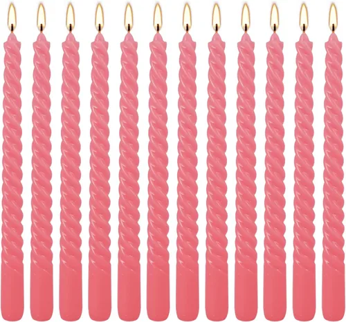 Vista 23 de Juego de 20 velas de pilar negras de 2 pulgadas de ancho x 4 pulgadas de alto, decoración elegante para el hogar, eventos y celebraciones, acabado