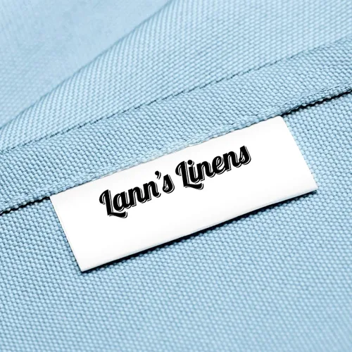 Vista 4 de Lann's Linens - Mantel redondo premium de 70 pulgadas para bodas/banquetes/restaurantes - Mantel de tela de poliéster - Azul bebé