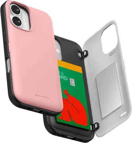 Vista 29 de GOOSPERY Parachoques magnético para puerta compatible con iPhone 15, funda con tarjetero, cartera con cierre magnético automático, protector de Azul