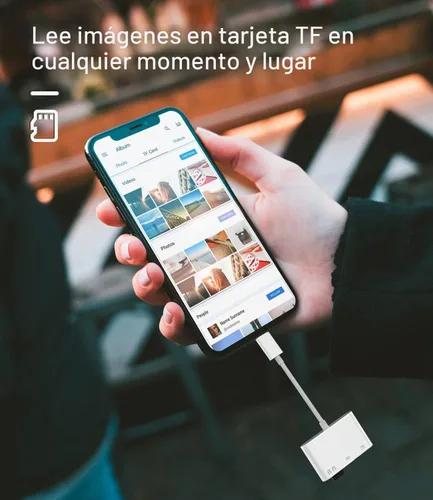 Vista 3 de Cámara Micro SD TF lector de tarjetas de memoria Lightning macho a USB3.0 hembra adaptador OTG Cable para Apple iPhone 11 12 mini max pro xs xr x