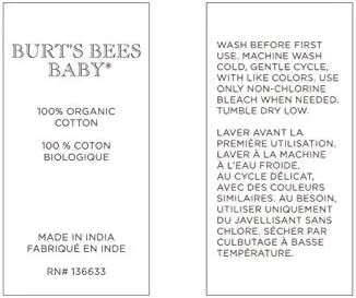 Vista 8 de Burt's Bees Baby Pijama para bebé, con cremallera frontal, antideslizante, unisex, algodón orgánico