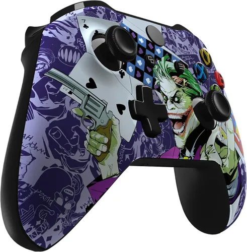 Vista 5 de eXtremeRate Carcasa frontal con diseño de tarjetas de payaso para el controlador Xbox One SX, kit de repuesto de cubierta frontal suave al tacto