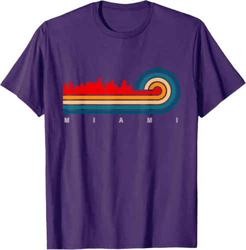 Vista 57 de Camiseta Retro City of Miami Florida, Negro