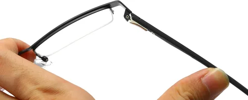 Vista 5 de B&Q 4 Pack Metal Frame Half Frame Reading Glasses for Men Spring Hinge Readers With Classic Clear Lense