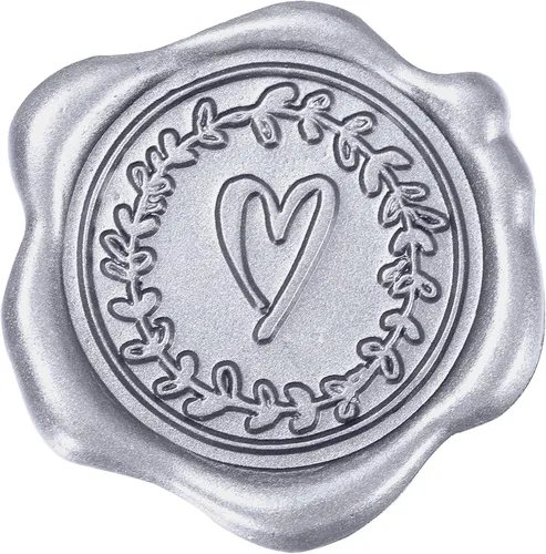 Vista 16 de Whaline 50 calcomanías de sello de cera en relieve, calcomanías de sello de corazón negro, etiquetas autoadhesivas para boda, fiesta de cumpleaños
