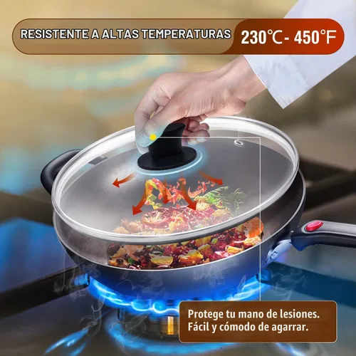 Vista 2 de Ydeapi - Pomos universales de repuesto para tapa de olla, asas de silicona para tapa de sartén, resistentes al calor, mango antideslizante