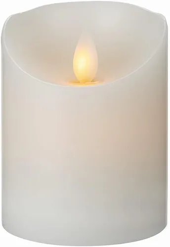 Vista 13 de Fire Tek - Vela de pilar sin llama de 3 x 8.7 pulgadas, 1 vela LED programable, llama bailarina, para el hogar, bodas y fiestas, vela blanca