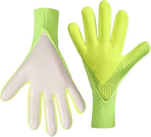 Vista 10 de Guantes de portero de fútbol prémium sin muñeca, guantes de portero con látex de 0.157 in para súper agarre y protección, antideslizantes