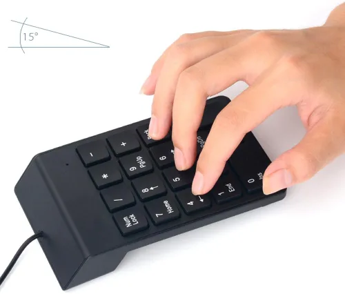 Vista 3 de Kadaon Teclado numérico, teclado USB, teclado numérico USB de 18 teclas para computadora portátil/computadora portátil