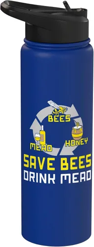 Vista 11 de Bees Honey Mead - Mead Making Brew Mead Stainless Steel Insulated Water Bottle