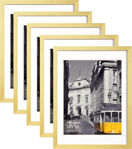 Vista 77 de eletecpro Juego de 5 marcos de fotos de 8 x 10 pulgadas, collage de fotos, decoración de pared, fotos de 5 x 7 con paspartú o de 8 x 10 pulgadas sin