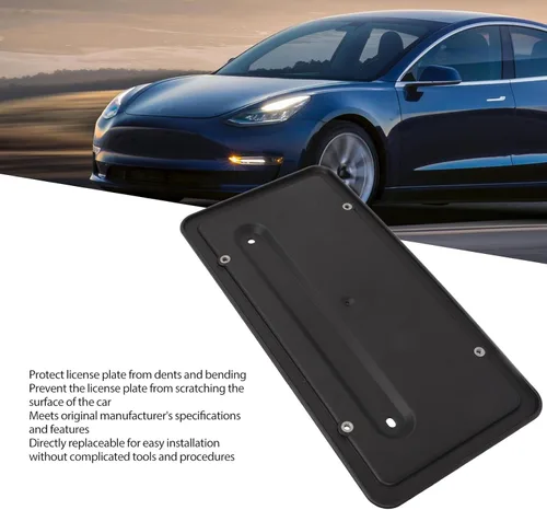 Vista 6 de Asixxsix Marcos de matrícula, soporte trasero para placa de matrícula Tesla Model 3 2017‑2023, soporte de marco para matrícula, pieza de repuesto