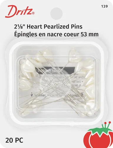 Vista 10 de Dritz 68-9 pines perlados, largos, blancos, 1-1/2 pulgadas (100 unidades)