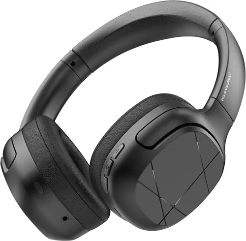 Vista 8 de Auriculares híbridos con cancelación activa de ruido, Bluetooth inalámbrico sobre la oreja, tiempo de reproducción ANC de 50 horas, giratorio