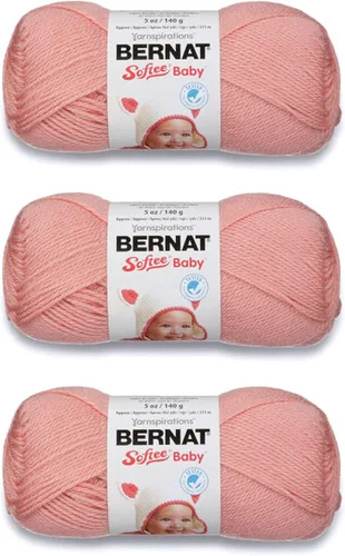 Vista 41 de Bernat Softee Baby Cotton Aqua Mist - Ovillo de lana para bebé, paquete de 3 unidades de 4.25 onzas, mezcla, 3 DK (ligero), 254 yardas