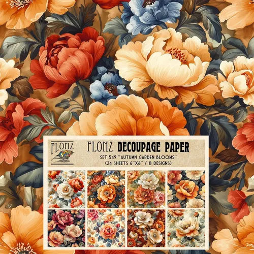 Vista 4 de Decoupage - Paquete de papel (24 hojas de 6 x 6 pulgadas) Secret Garden # Papel de patrón de estilo vintage para decoupage, manualidades y álbumes