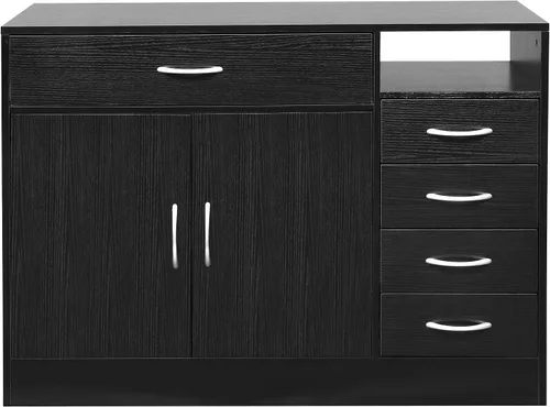 Vista 5 de Henf Gabinete de almacenamiento de spa para salón de belleza, estación de peluquería de madera, equipo de spa, gabinete de peluquería de baño