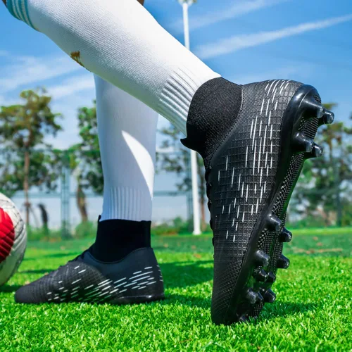 Vista 9 de Tacos de fútbol para hombre, ligeros, de alto rendimiento, para interiores y exteriores, para césped profesional, para entrenamiento de picos