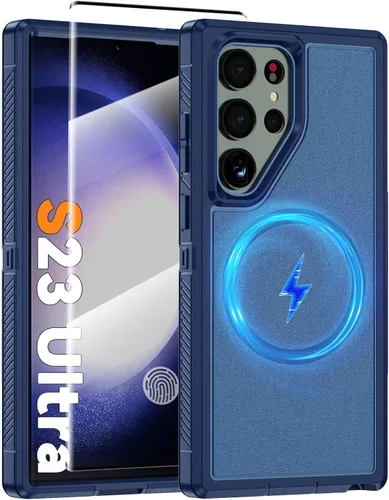Vista 34 de Funda magnética para Samsung Galaxy S24+ Plus compatible con carga Magsafe [protector de pantalla de vidrio]