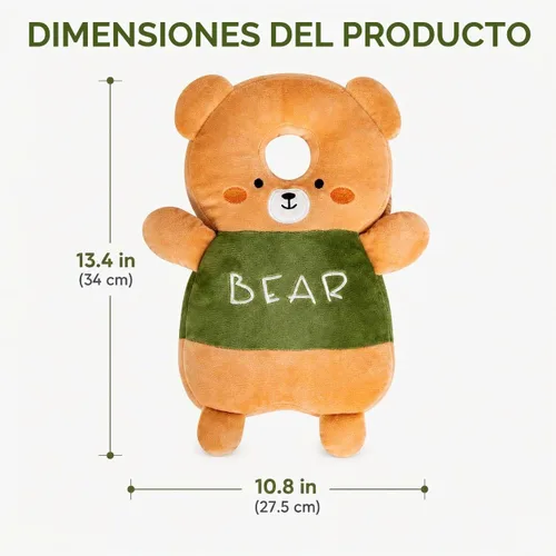 Vista 7 de Mochila protectora de cabeza para andador de bebé, mochila ajustable para protección de cabeza de bebé (estilo R)