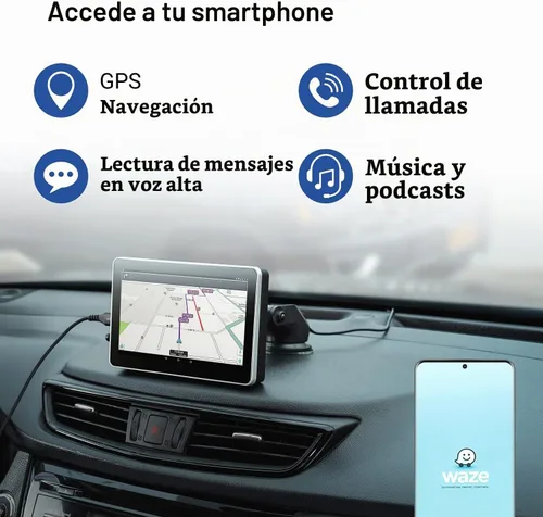Vista 3 de Car and Driver INTELLIDASH+ pantalla inteligente para tablero de auto con Apple CarPlay y Android Auto, pantalla táctil IPS de 7 pulgadas