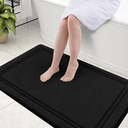 Vista 80 de Grandaily Alfombra de Baño de Espuma Viscoelástica 24x16, Ultra Suave, Antideslizante y Absorbente, Alfombras de Baño Lavables a Máquina y Secables
