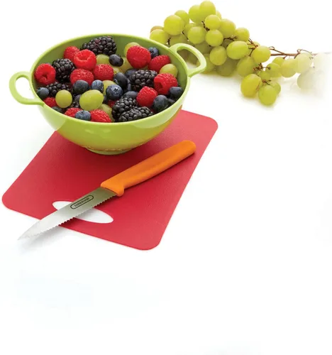 Vista 7 de Farberware Healthy Eating - Juego de 3 piezas con mini colador con cuchillo de pelar, alfombrilla de corte pequeña