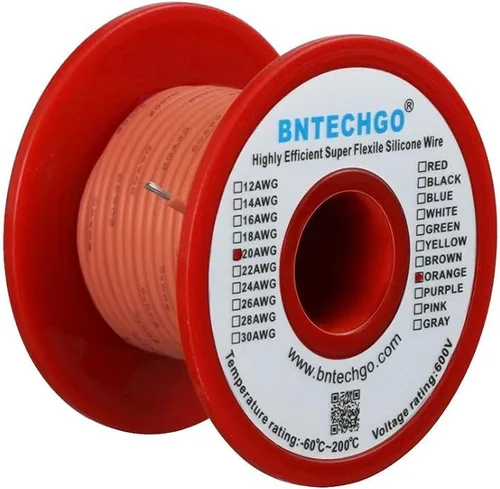 Vista 18 de BNTECHGO - Kit de cables de silicona de 7 colores calibre 20, cada uno de 25 pies de largo, cables de cobre estañado trenzados y flexibles