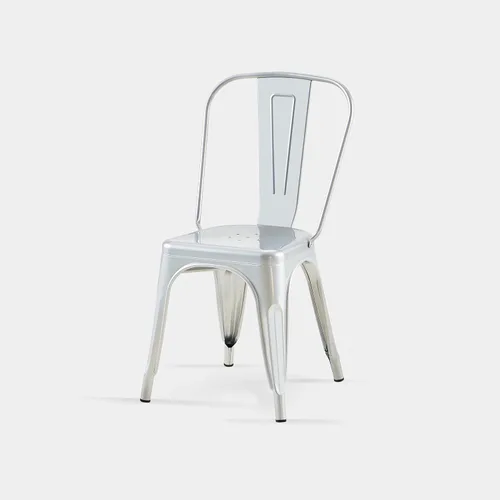 Vista 7 de Juego de 2 sillas de comedor industriales de metal de 18 pulgadas de altura de asiento, apilables, para interiores y exteriores, superficie ligera