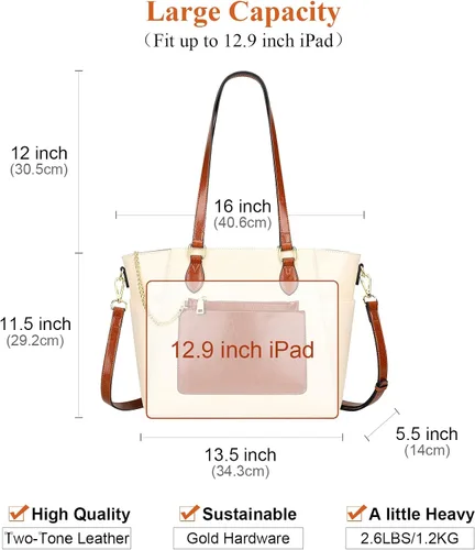 Vista 5 de Over Earth Bolsos de cuero para mujer, bolso de hombro y bolso de mano de moda