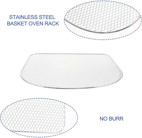 Vista 8 de Elegante bandeja de red para horno Cesta de freidora de aire para bandeja de malla de horno, cesta de malla para freír