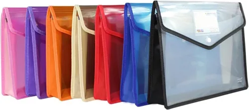 Vista 6 de Carpeta de archivos A4, bolsa transparente de creatividad tridimensional, resistente al agua, bolsa de información, bolsa de tela, bolsillo lateral
