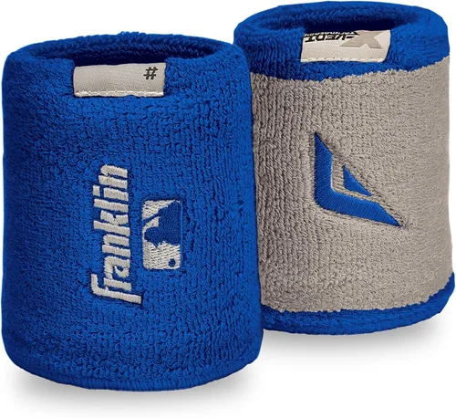 Vista 10 de Franklin Sports Pulseras MLB Xvent - Béisbol + Softbol - 4 pulgadas - Transpirable + Duradero rojo y gris