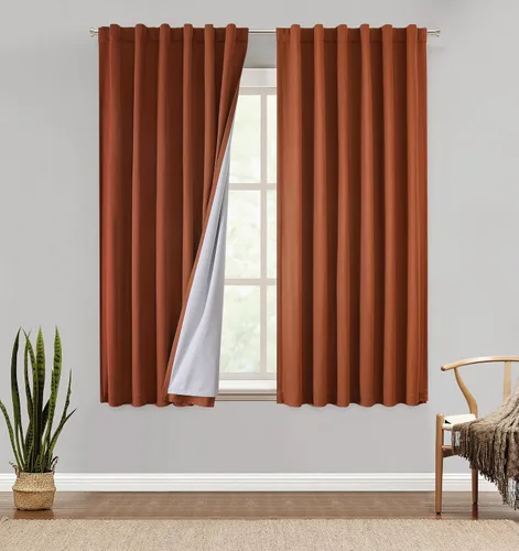 Vista 12 de Central Park Panel de cortina opaca completa de lino de algodón con bolsillo para barra, lazo trasero, tratamiento de ventana para sala de estar