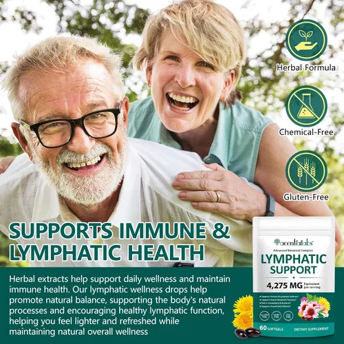 Vista 2 de Suplementos de drenaje linfático: 4275 mg de apoyo del sistema linfático a base de hierbas con diente de león, bardana, equinácea, cúrcuma