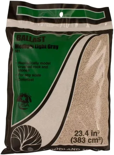 Vista 4 de Balasto gris claro (32 oz. Shaker) Woodland Scenics