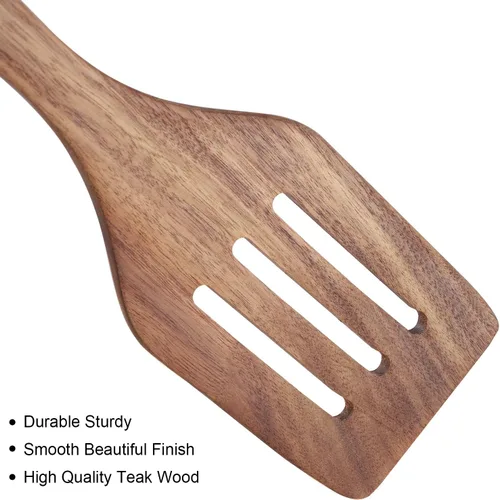 Vista 4 de Juego de utensilios de cocina de madera, juego de utensilios de cocina de madera de 4 piezas