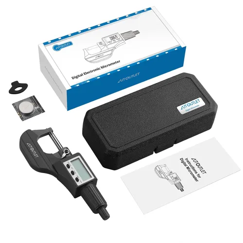 Vista 7 de AUTOUTLET 0.000-0.984 in/0-1 micrómetro digital - Herramienta de medición de precisión con sonda endurecida sinterizada de acero inoxidable