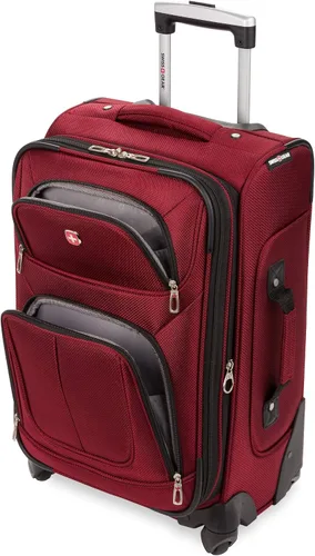 Vista 9 de SwissGear - Equipaje suave expandible Sion con ruedas, Borgoña