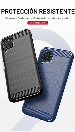Vista 8 de Asuwish Funda para Huawei P40 Lite con protector de pantalla de vidrio templado y accesorios de celda, delgada TPU silicona protectora Hawaii Nova 6