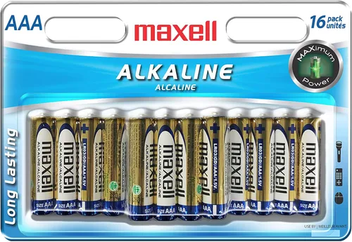 Vista 5 de Maxell 723815 Pilas alcalinas AAA de larga duración de alto rendimiento, paquete de 36, computadora